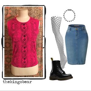 🚺 Vintage Miss Sixty Snake Print Nylon Tank